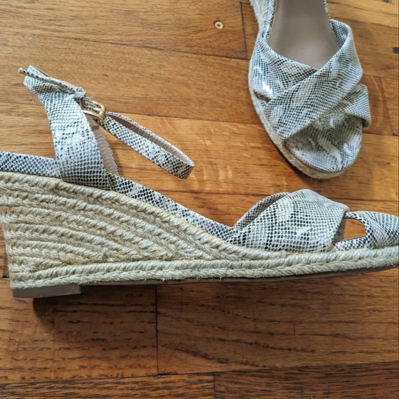 Cole Haan Snake Skin Espadrille Wedges - Picture 2 of 7